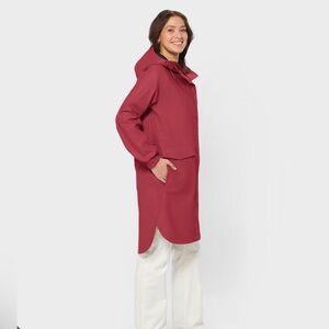 Duluth Trading Co. Downpour Duster XS Red Hooded Rain Coat SOLD OUT